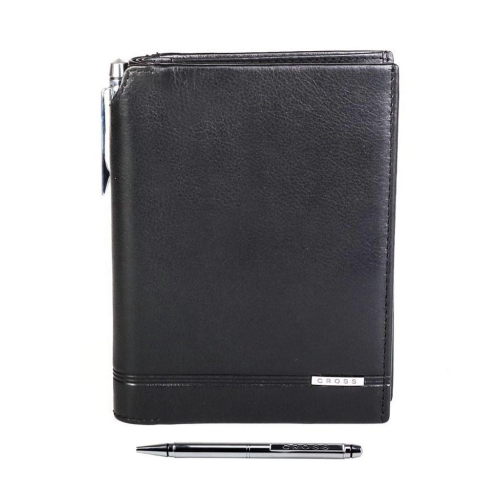 Global Passport With Pen Leather Mens Wallet - Black Price Rs. 2999