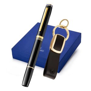 Lapid Bard - Contemporary Gold Trims Rollerball Pen With Key Chain Rs. 8500