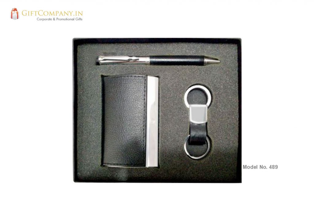 Gift Set - Pen, Card Holder and Hook Key Chain