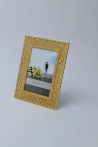 PF1092 - Golden Plated Luxury Picture Frame with Brilliant Crystals