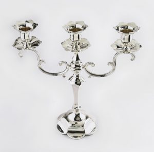 Silver Plated Triple Candle Holder Stand