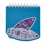Surfing Board Blue Notebook - A5 Size