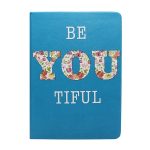 BeYouTiful- A5 Perfect Bound PU Leatherite Cover Notebook Inspirational / Motivational Quote Printed / Designer Covers Combined With Ruled Sheets Notebook for Personal Notes, Office Diary, School Book, College Notes