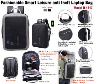Fashionable Smart Leisure anti theft Laptop Bag H-1517