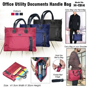 Office Utility Document Handle Bag H-1514