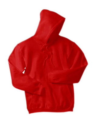 Sweat Shirt With Hood & Pocket - Red