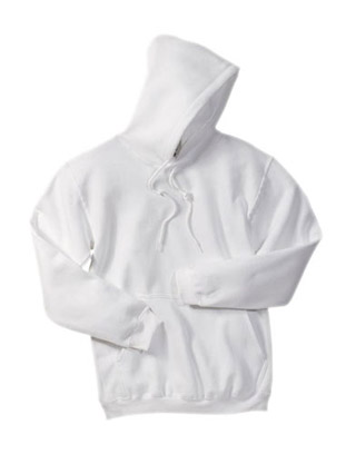 Sweat Shirt With Hood & Pocket - White