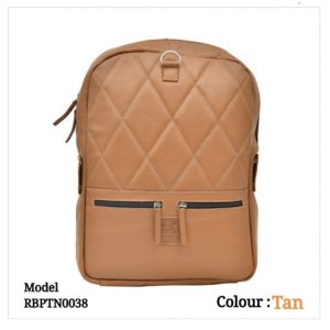 Leather Backpack 0038 Tan