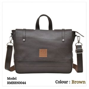 Leather Office Laptop Messenger Bag 0044 Brown
