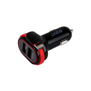 Artis UC300 2.4A Dual USB Car Charger with Type C Cable