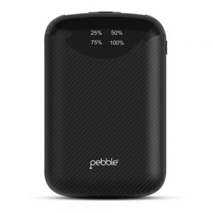 Pebble 10000 mAh Pico Palm Sized Power Bank - Black