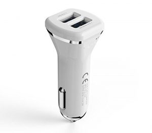 Pebble 2USB Smart Car Charger with 2.4A Fast Charge