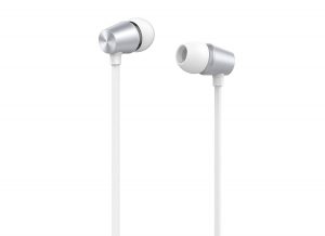 Pebble Crome Sweat-Proof Head Phone with Super Bass White