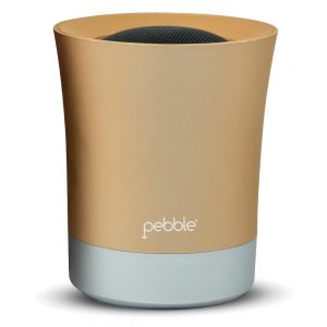 Pebble Wireless Portable Bluetooth Speaker Grey and Gold