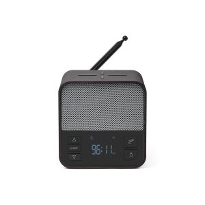 Lexon LA122 Oslo News Lite Clock Radio With Charging Station & Speaker – Dark Grey