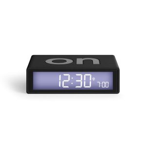 Lexon LR150 Flip+ Digital Alarm Clock – Rubber Black