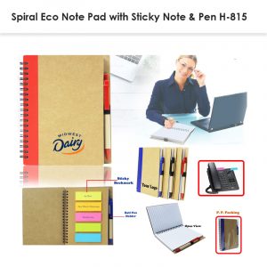Eco Sticky Note Book with Ball Pen H- 815