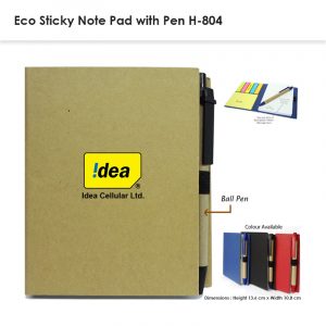 Eco Sticky Pad with Pen H-804