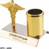 Golden Pen Stand With Doctor Logo BTC - 4225