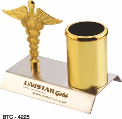 Golden Pen Stand With Doctor Logo BTC - 4225