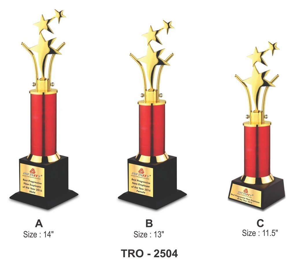 Corporate 3 Star Trophy TRO - 2504 A,B,C 3 Corporate 3 Star Trophy TRO - 2504 A,B,C