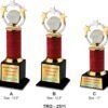 Corporate 3 Star With World Globe Trophy TRO - 2511 A,B,C 1 1630062901535