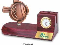 3-In-1 Desktop (Pen Stand, Card Holder With Clock) BTC - 4232