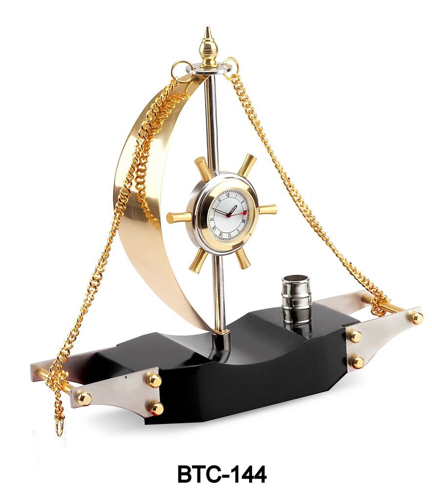 Ship Desktop With Clock & Pen Stand BTC - 144 3 Ship Desktop With Clock & Pen Stand BTC - 144
