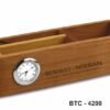 Unique Wooden Boat Shape Desk Organizer With Clock BTC - 4200 1 1632638633495