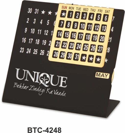 Perpetual Calendar Black & Gold BTC - 4248