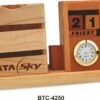 Wooden Perpetual Calendar With Clock BTC - 4250 2 1632651159204