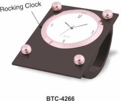 Rose Gold Rocking Desk Clock BTC - 4266