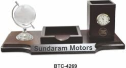 World Globe Desk Organizer With Clock BTC - 4269