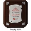 Silver Scroll Plaque With Wooden Decorative  TRO - 2652