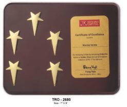 Corporate 5 Star Plaque TRO - 2680