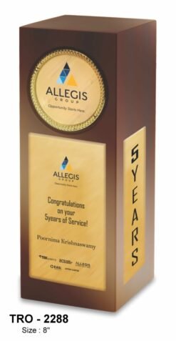 Wooden Award Trophy TRO - 2288