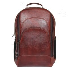 18-inch Brown Leather Backpacks for Men and Women 1