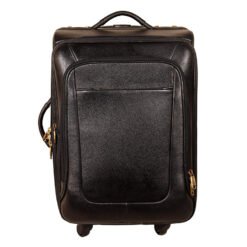 46 L Cabin Size Leather Travelling Luggage Bag – 20 Inch (Black)