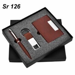 Welcome Kit Gift Set GCSR126 Boston Brown Pen, Keychain & Cardholder