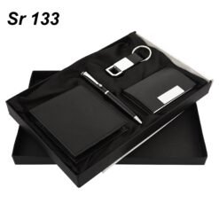 Welcome Kit Gift Set GCSR133 Estilo Black Wallet, Keychain, Pen & Card Holder
