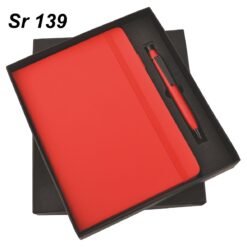 Welcome Kit Gift Set GCSR139 Red Elastic Diary Pen