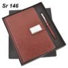 Welcome Kit Gift Set GCSR146 Brown Mars Elastic Pen & Diary