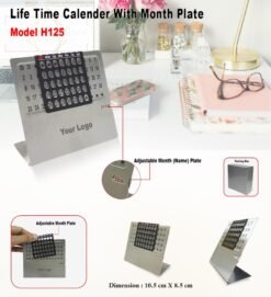 Steel Life Time Calendar With Month GC H125