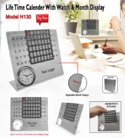 Life Time Calendar With Watch & Month Display (Big Size) GC H130