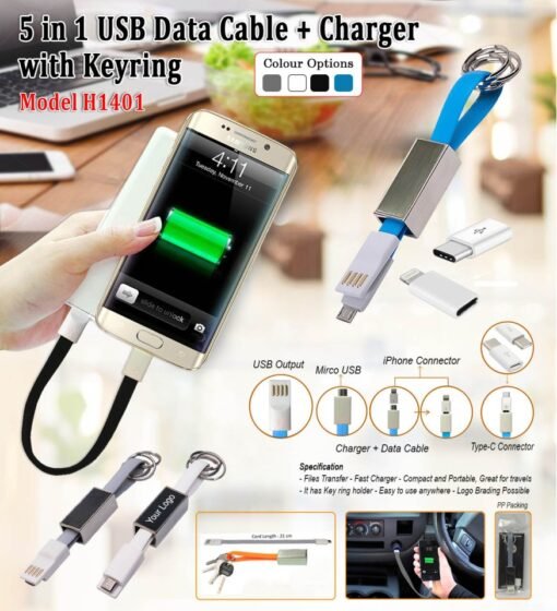 Micro USB Data Cable with Key Ring GC H1401