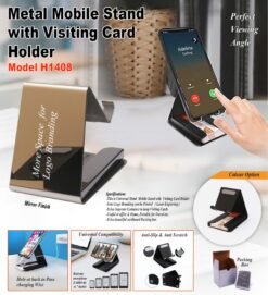 Metal Mobile Stand with Card Holder(Silver) GC H1408