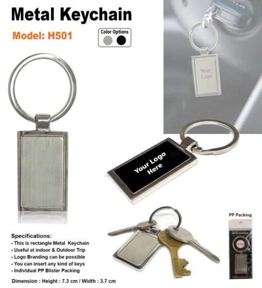 Metal Keychain Square Shape GC H501