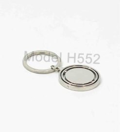 Round Shape Rotating Metal Keychain GC H552
