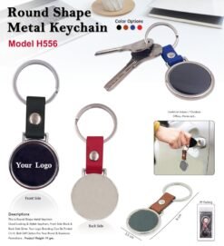 Round Shape Rotating Metal Keychain GC H556