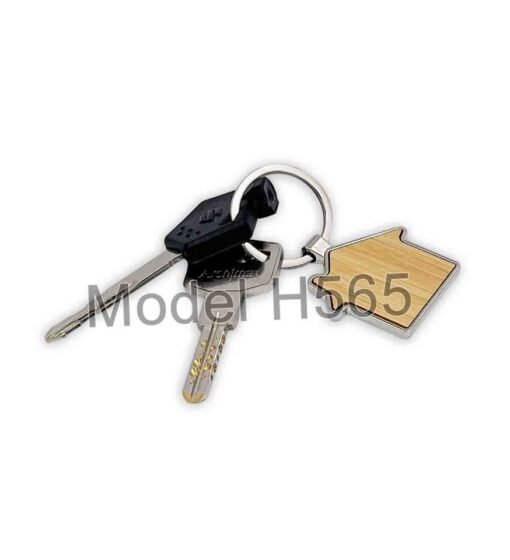 Home Shape Wooden Keychain GC H565